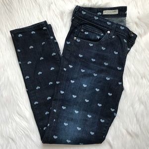 AG Adriano Goldschmied Stevie 29R Heart Print